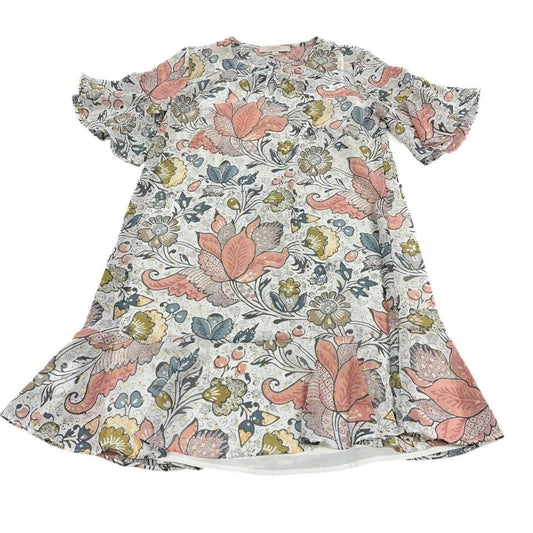 LOFT FLORAL SEMI SHEER DRESS 52 SMALL