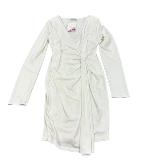 DAINTY HOOLIGAN CLASSY GIRL WHITE WRAP DRESS 158 NWT SMALL