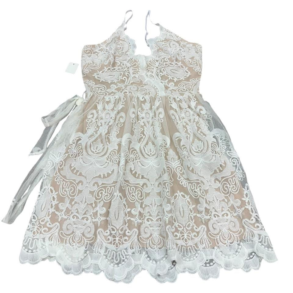 WHITE LACE DRESS 182 SMALL