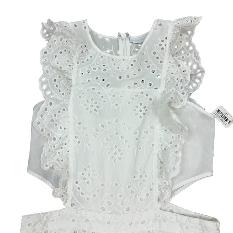 NY&CO WHITE EYELET JUMPSUIT 166 SMALL
