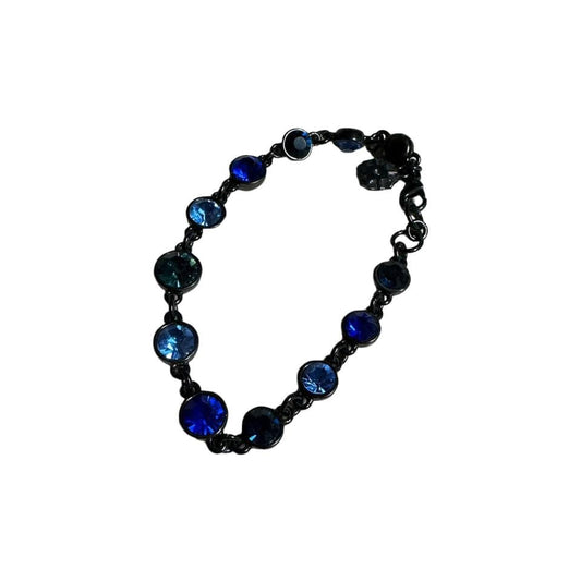 BLUE RHINESTONE BRACELET $5.00