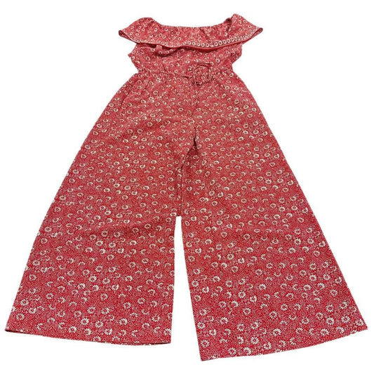 MAX STUDIO - RED PATTERNED JUMPSUIT SMALL