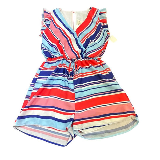 PEACH LOVE CALIFORNIA STRIPED ROMPER 25 NWT SMALL