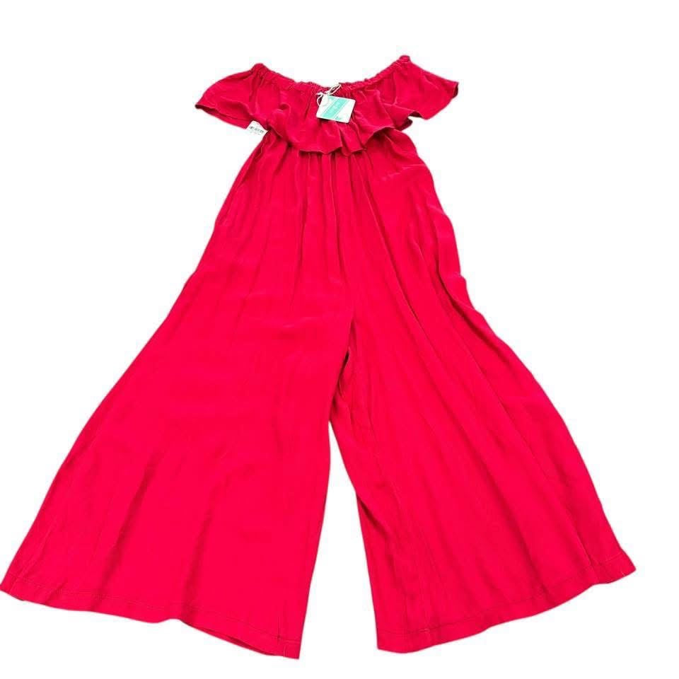 UMGEE RED OFF SHOULDER JUMPSUIT 183 NWT SMALL