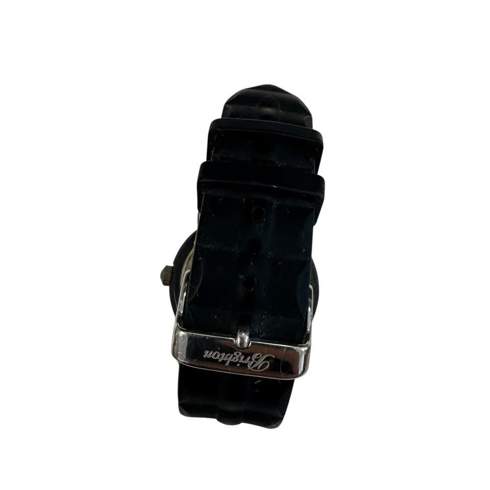 BRIGHTON BLACK RUBBER WATCHBAND WATCH 164
