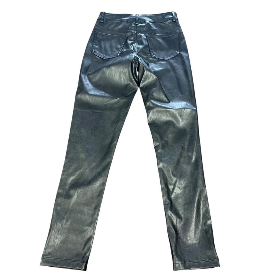 SHINESTAR BLACK FAUX LEATHER PANTS 143 SMALL