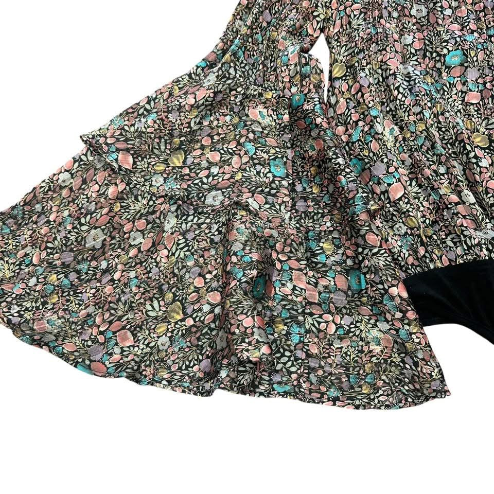 BUDDY LOVE FLORAL SHIMMER BODYSUIT 143 MEDIUM