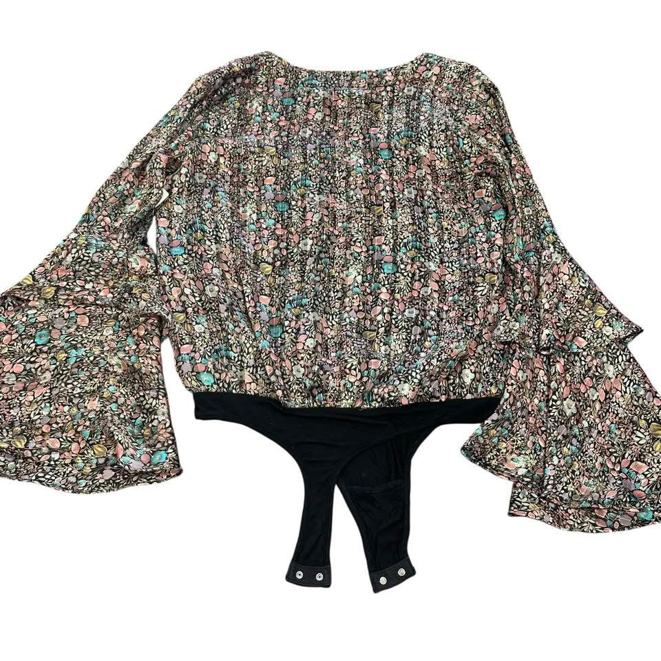 BUDDY LOVE FLORAL SHIMMER BODYSUIT 143 MEDIUM