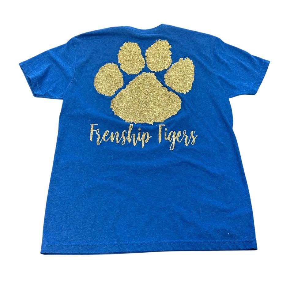 FRENSHIP TIGERS BLUE GOLD TSHIRT 143 MEDIUM