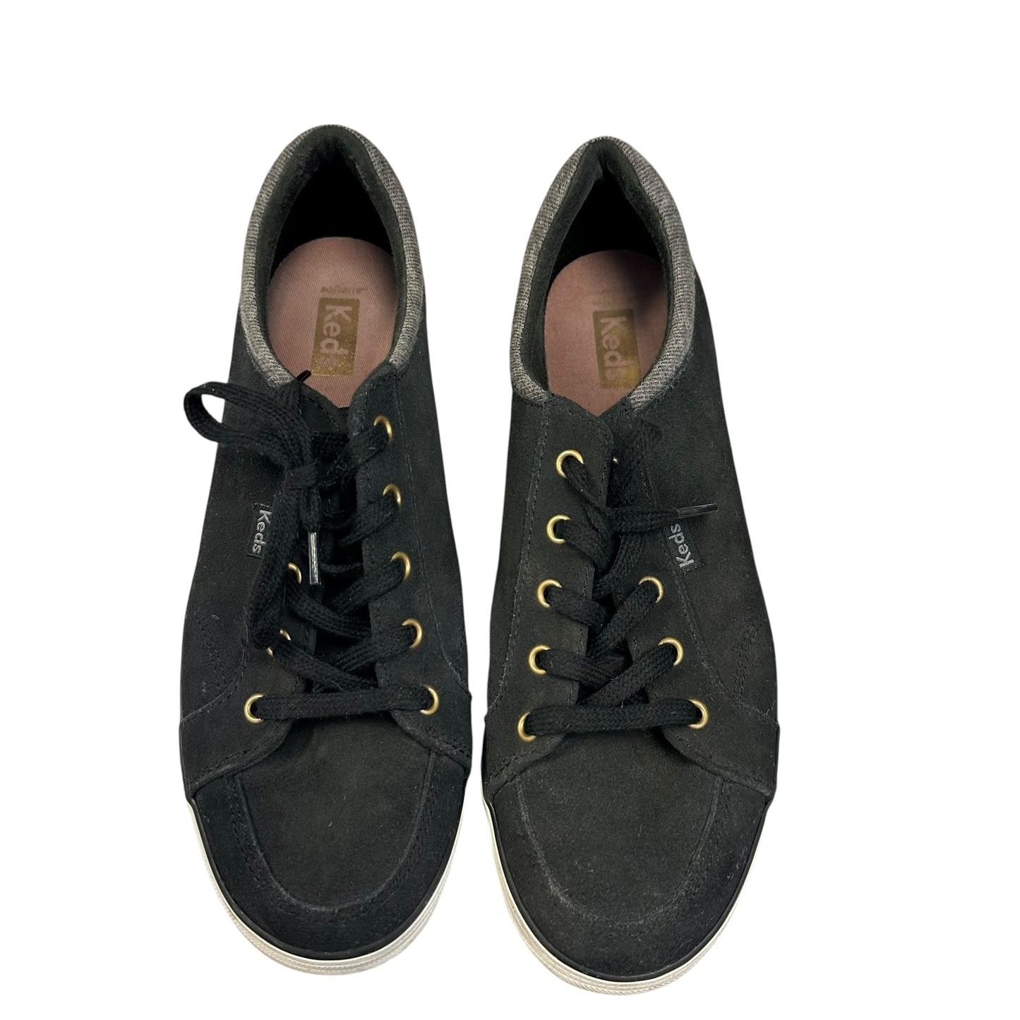 KEDS CENTER III BLACK SUEDE SNEAKER 217 Sz 8.5