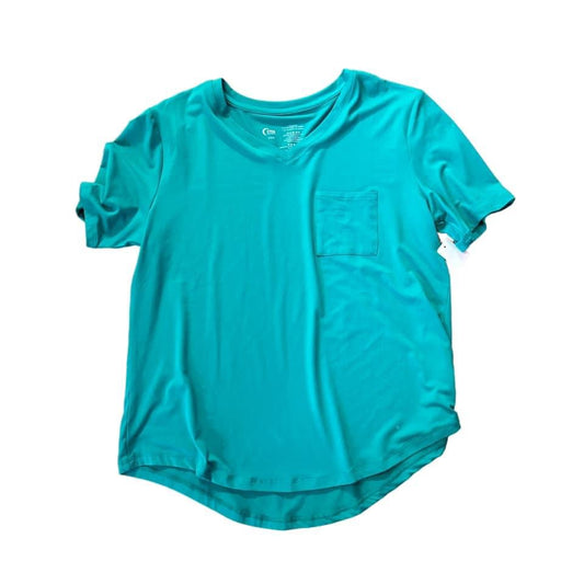 ZYIA ROUND HEM GREEN TEE  XXXL