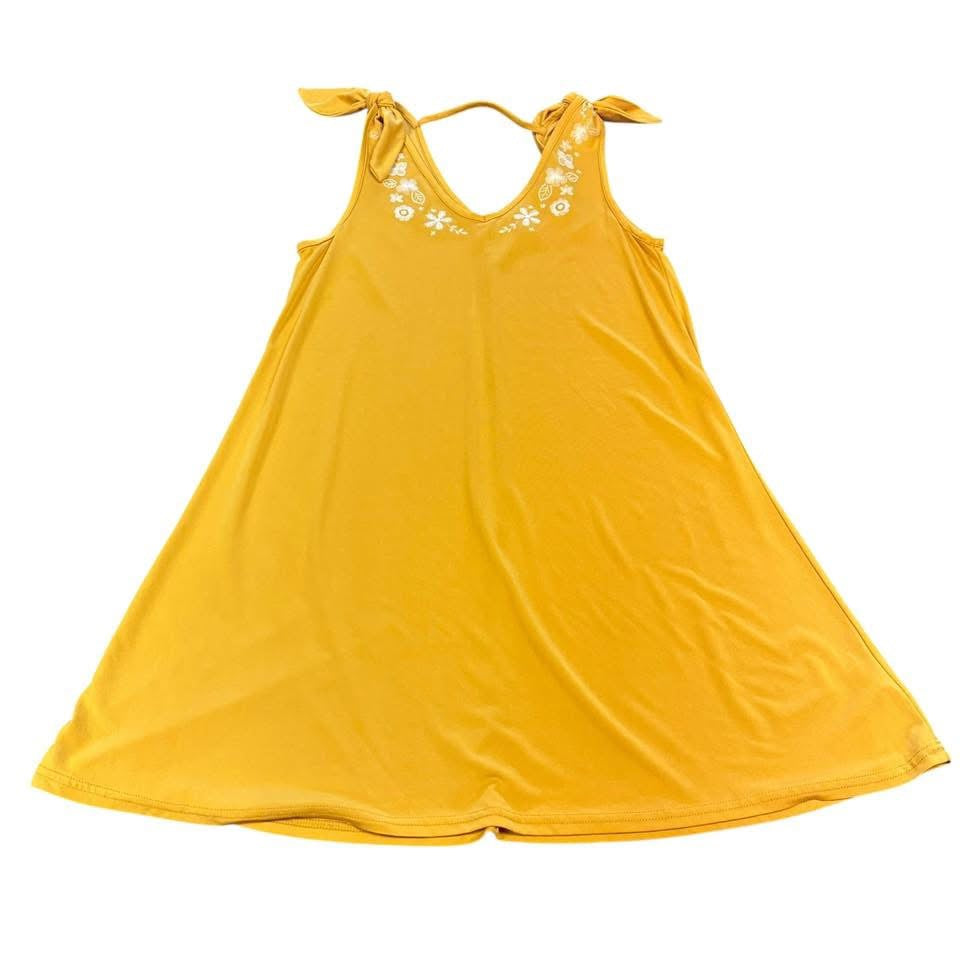 ALYA MUSTARD YELLOW EMBROIDERED DRESS 219 NWOT SMALL