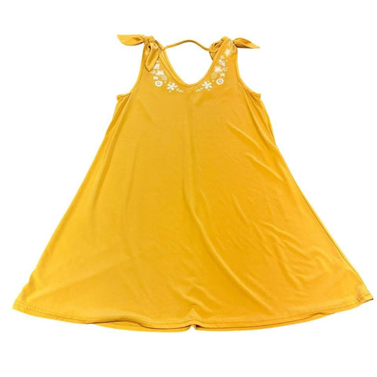 ALYA MUSTARD YELLOW EMBROIDERED DRESS 219 NWOT SMALL