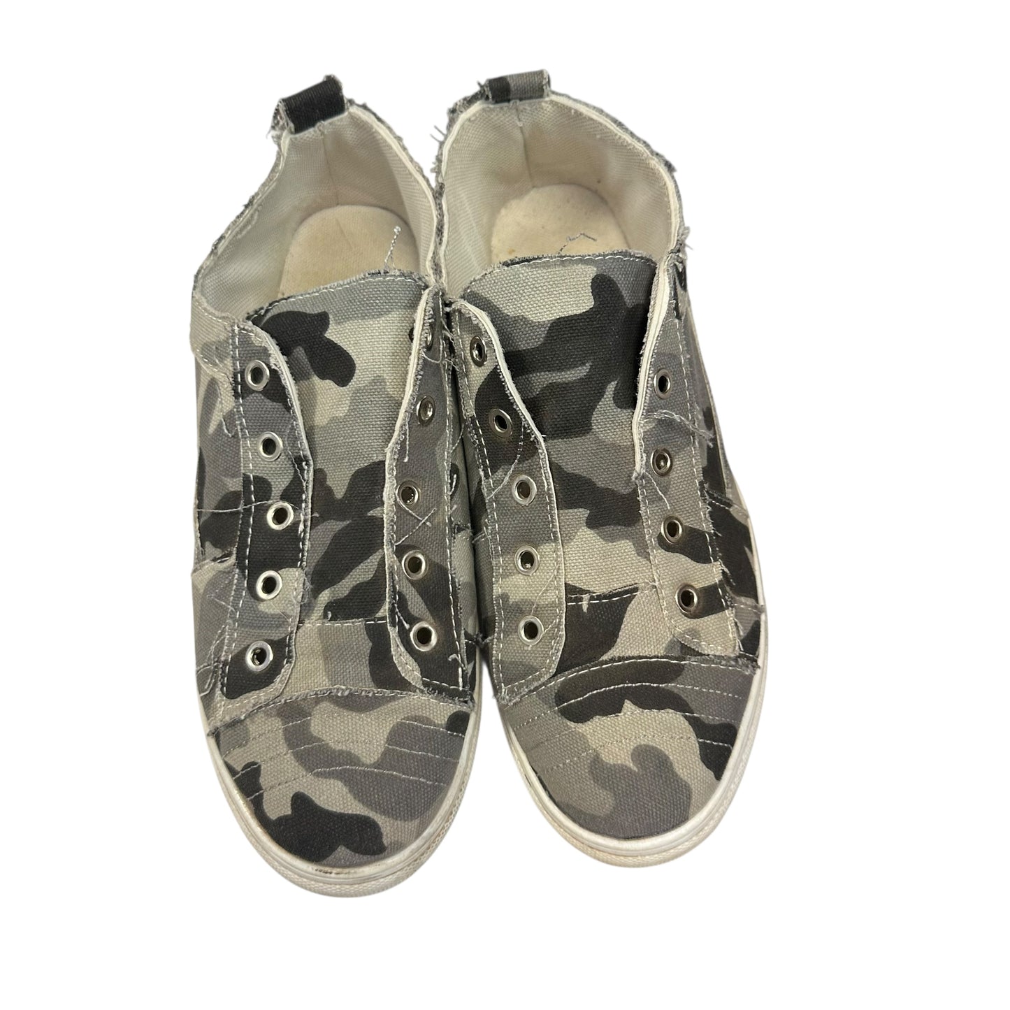 GRAY SLIP ON CAMO SNEAKERS 227 Sz 42 / 11