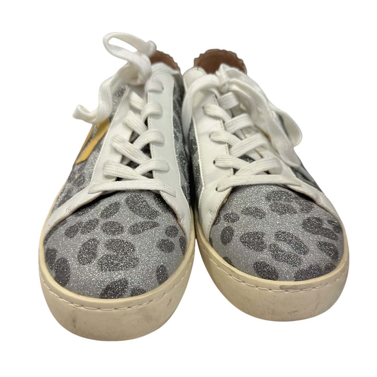 WHITE RAVEN ANIMAL PRINT SPARKLY SNEAKERS 150  Sz 9