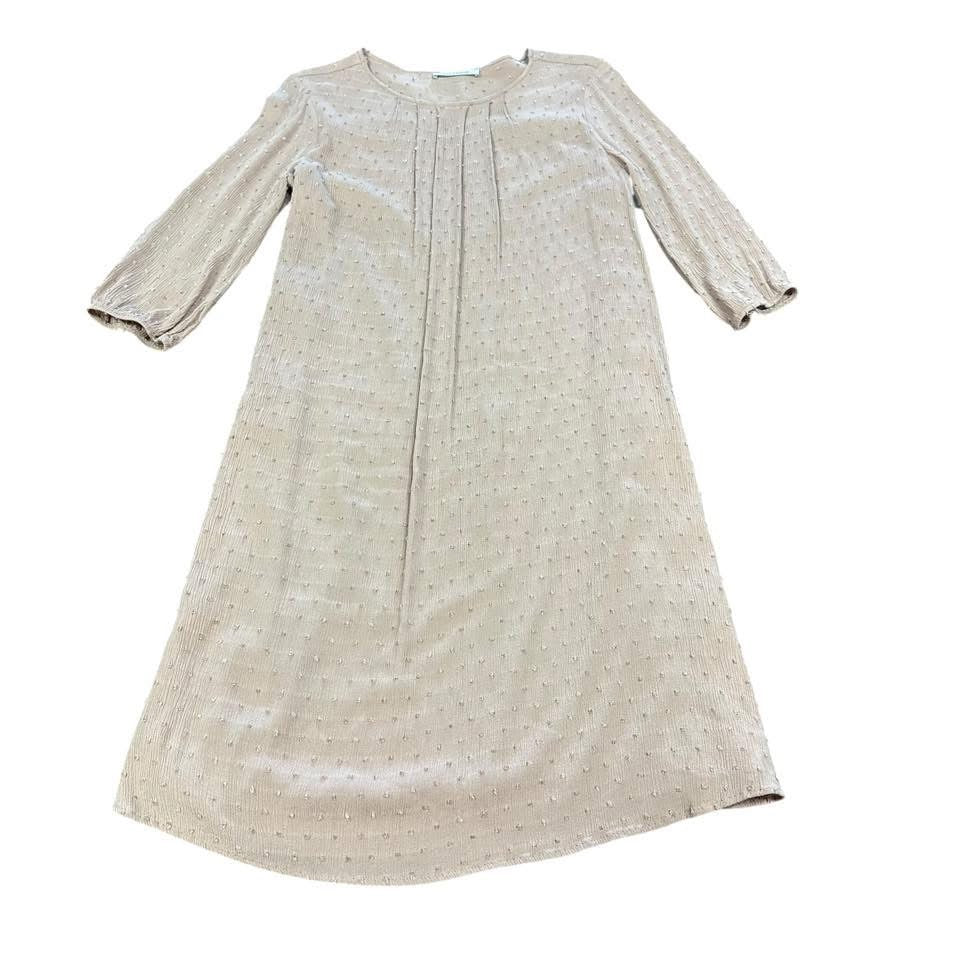 CES FEMME DUSTY PINK SWISS DOT DRESS NWOT SMALL