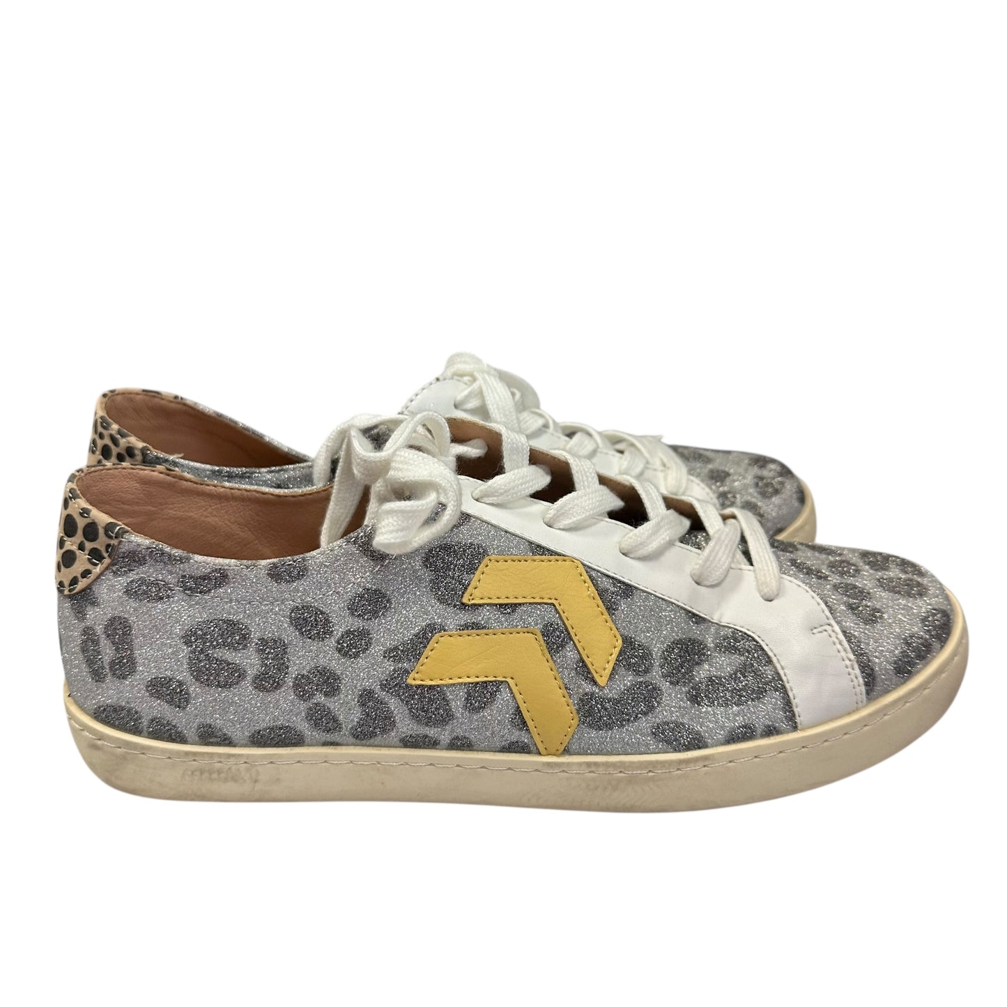 WHITE RAVEN ANIMAL PRINT SPARKLY SNEAKERS 150  Sz 9
