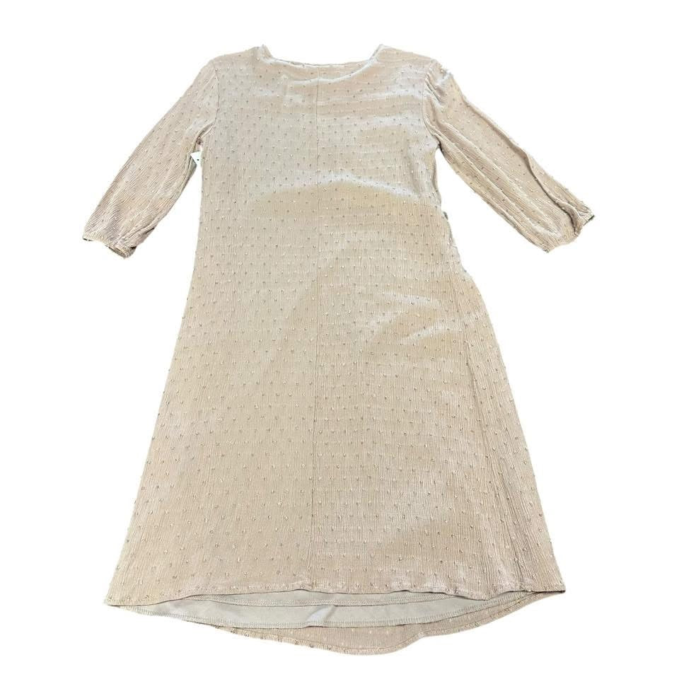 CES FEMME DUSTY PINK SWISS DOT DRESS NWOT SMALL