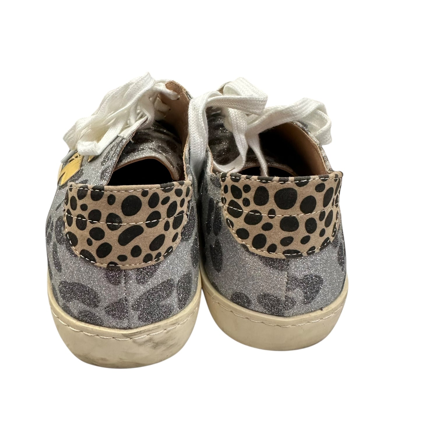 WHITE RAVEN ANIMAL PRINT SPARKLY SNEAKERS 150  Sz 9