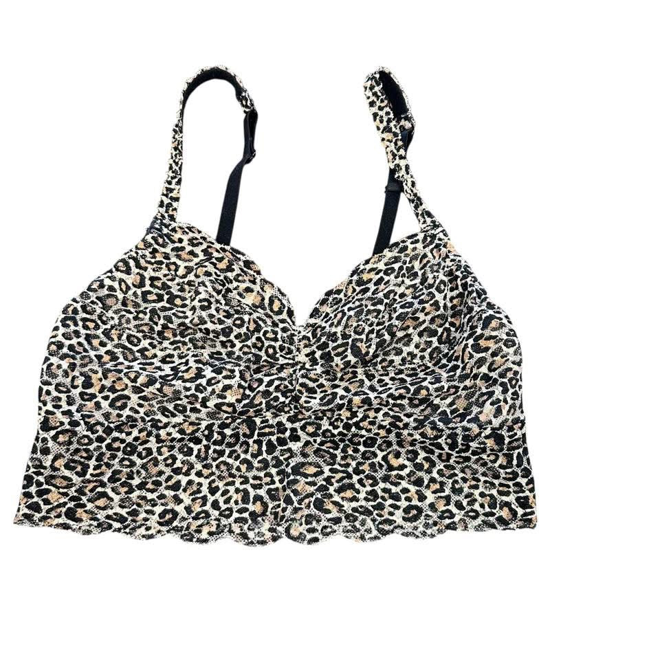 VS PINK ANIMAL PRINT MESH BRALETTE 143 SMALL