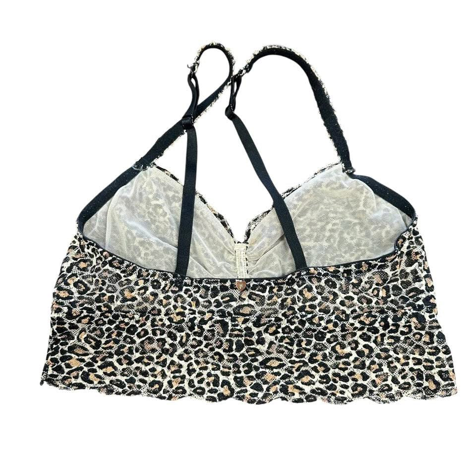 VS PINK ANIMAL PRINT MESH BRALETTE 143 SMALL