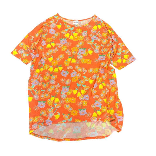 LULAROE ORANGE FLORAL TUNIC – 128 XL $9.99