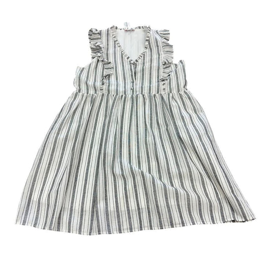 ANDREE BY UNIT BLACK WHITE STRIPED DRESS 87 MEDIUM