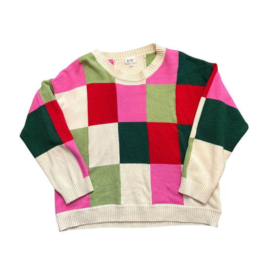 BIBI MULTICOLORED CHECKERED SWEATER 100 XL