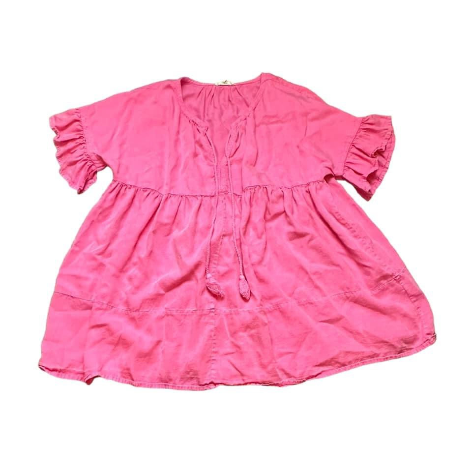 EASEL PINK BABYDOLL TOP SMALL