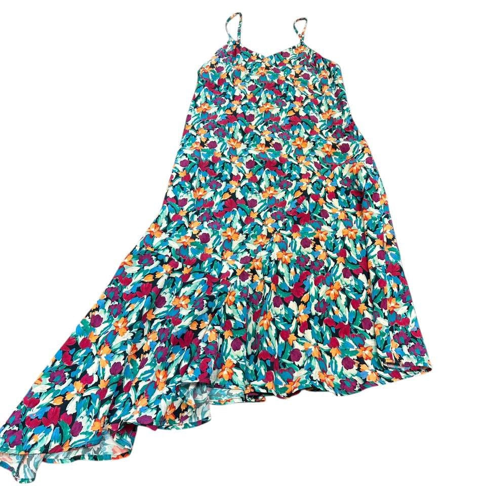 MULTICOLOR FLORAL SLIP DRESS NWT $70 MEDIUM