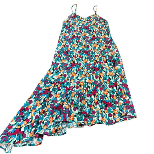 MULTICOLOR FLORAL SLIP DRESS NWT $70 MEDIUM