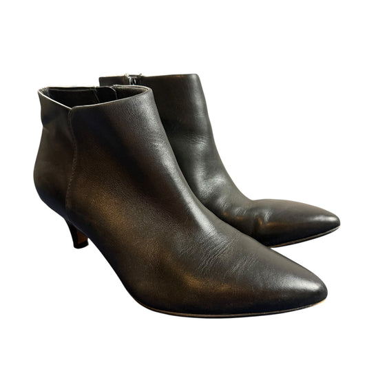 CLARKS LINVALE BLACK LEATHER ANKLE BOOTS SZ 7.5