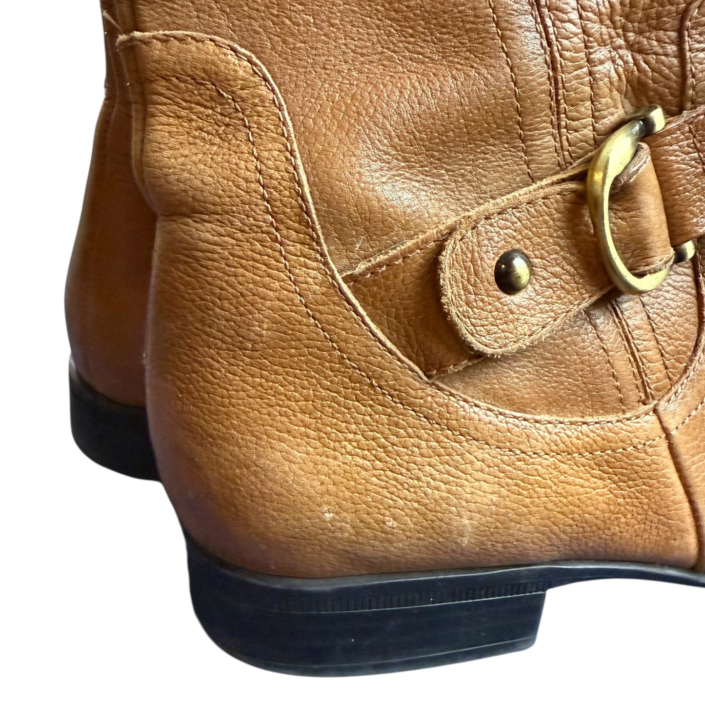 NATURALIZER JUNE BROWN LEATHER KNEE HIGH BOOTS 100 SZ 9.5