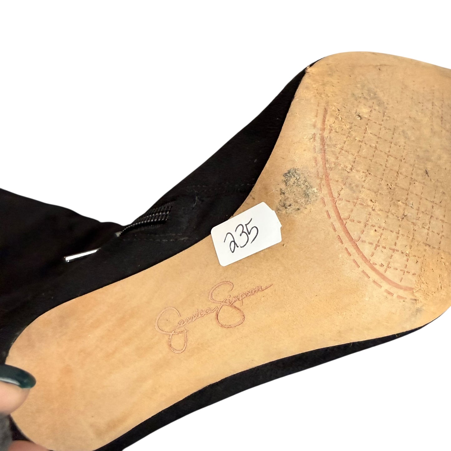 JESSICA SIMPSON LYRELLE MICROSUEDE OVER THE KNEE BOOTS BLACK 235 SZ 8