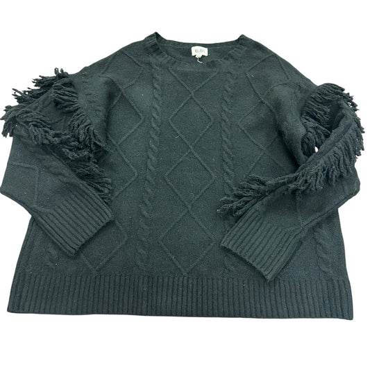 BIBI BLACK FINGE SWEATER 125 LARGE
