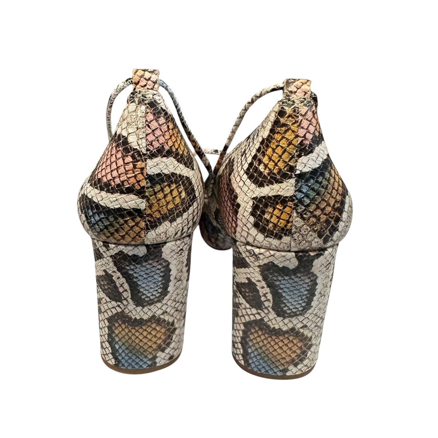 VINCE CAMUTO COLORFUL SNAKESKIN HEELS 220 Sz 9