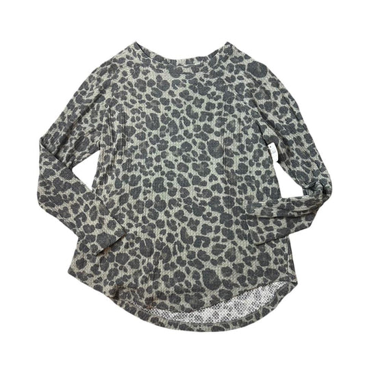 PEACE & PEARLS ANIMAL PRINT WAFFLE KNIT 160  MEDIUM