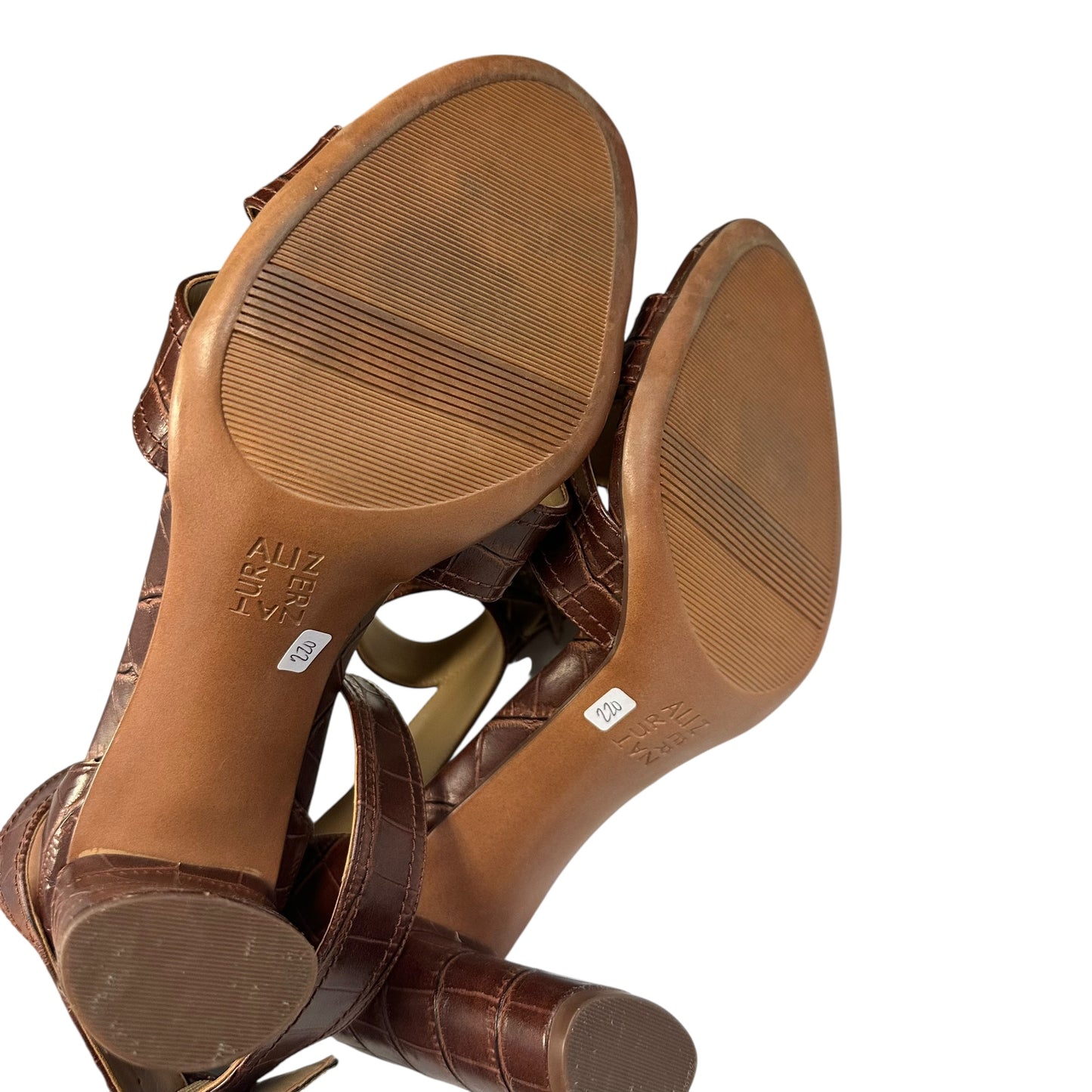 NATURALIZER BROWN EMBOSSED HEELS 220 Sz 9