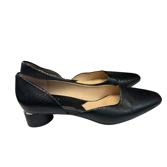 FRANCO SARTO BLACK FAUX LEATHER HEELS 220 Sz 9