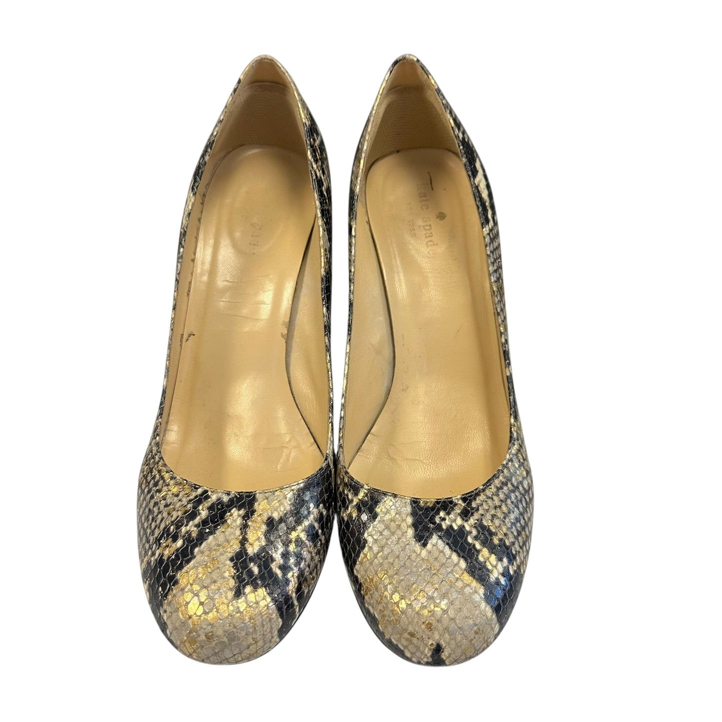 KATE SPADE LEATHER SNAKESKIN WEDGES 220 Sz 9.5