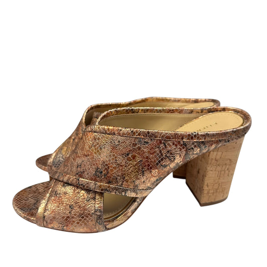 ETIENNE AIGNER METALLIC SNAKESKIN HEELS 220 Sz 9