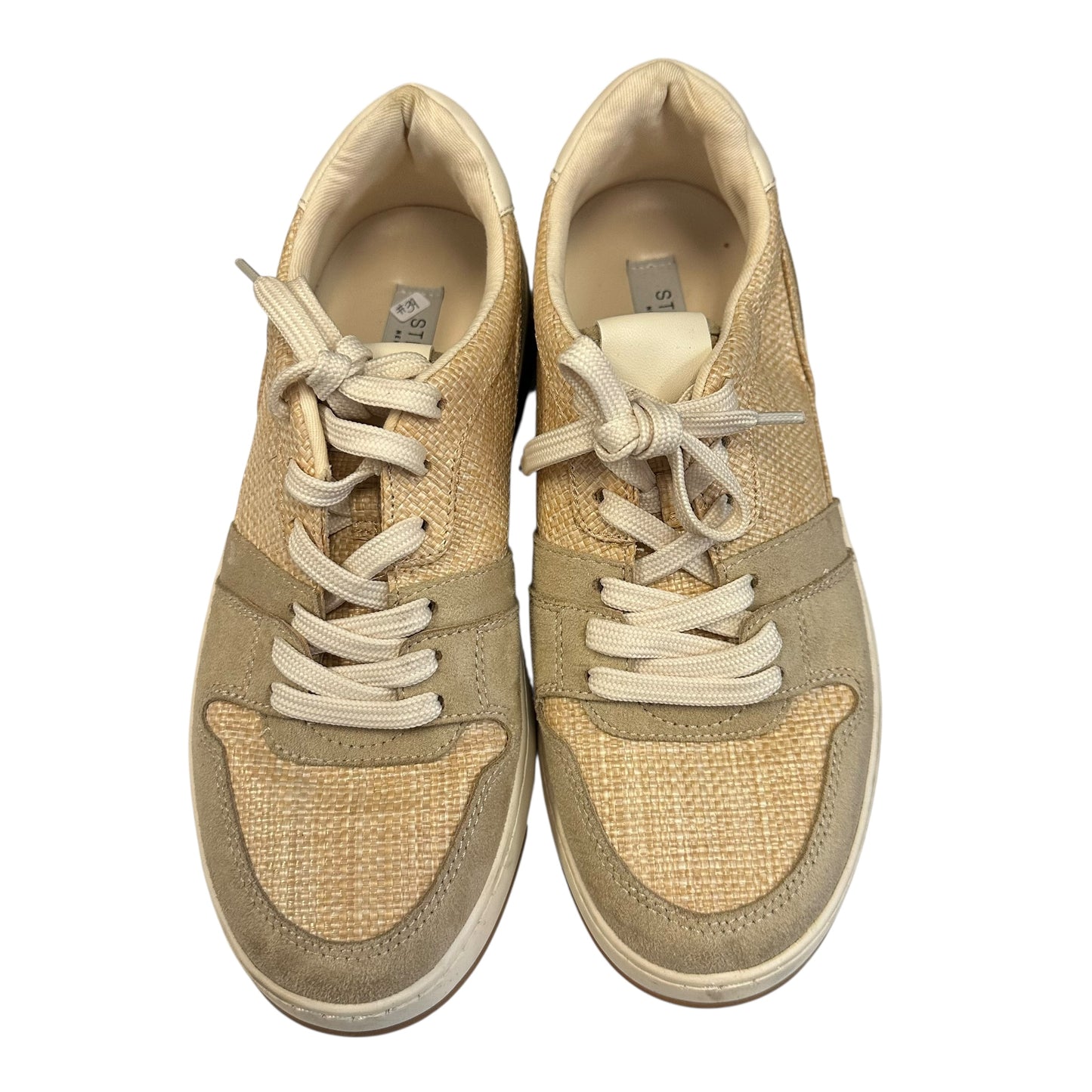 STEVEN STRAW TAUPE SNEAKERS 39 Sz 8