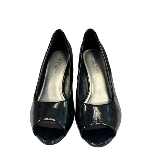 FABULARE BLACK PATENT LEATHER HEELS 87 Sz 7