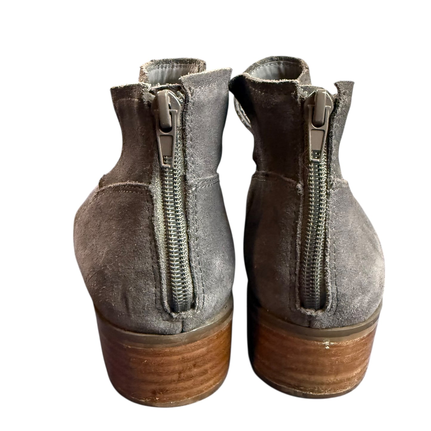CROWN VINTAGE PERFORATED TAUPE BOOTIES 7 SZ 9.5