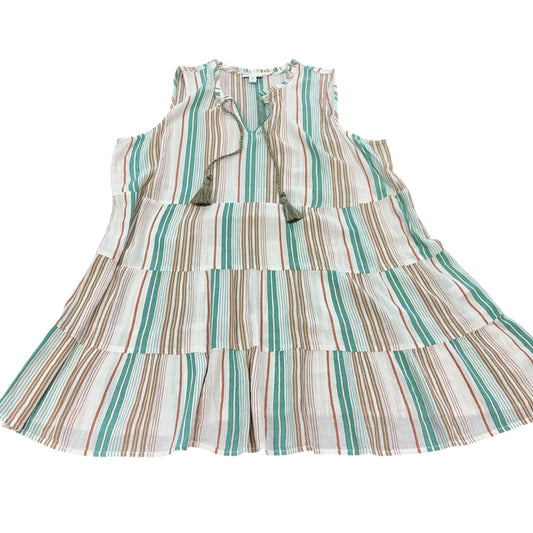 J JILL STRIPED TIERED TUNIC 100 LARGE TALL