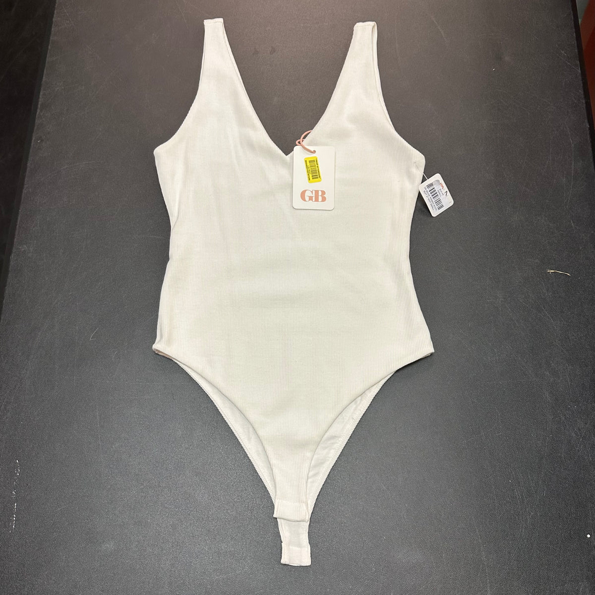 GB BEIGE RIBBED BODYSUIT 27 NWT SMALL