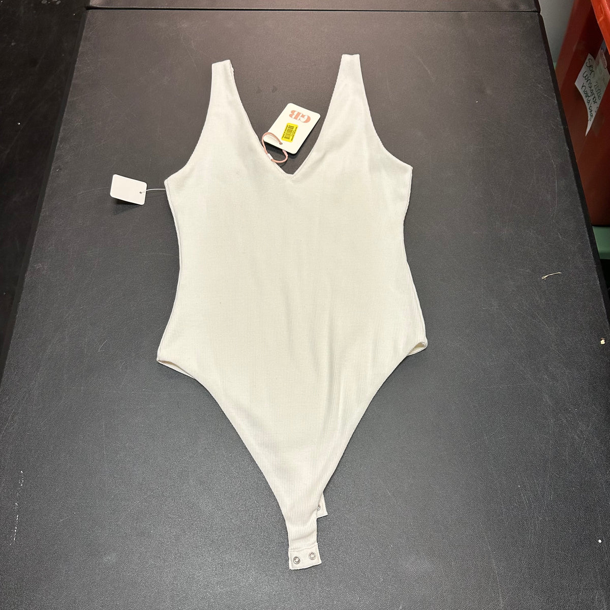 GB BEIGE RIBBED BODYSUIT 27 NWT SMALL