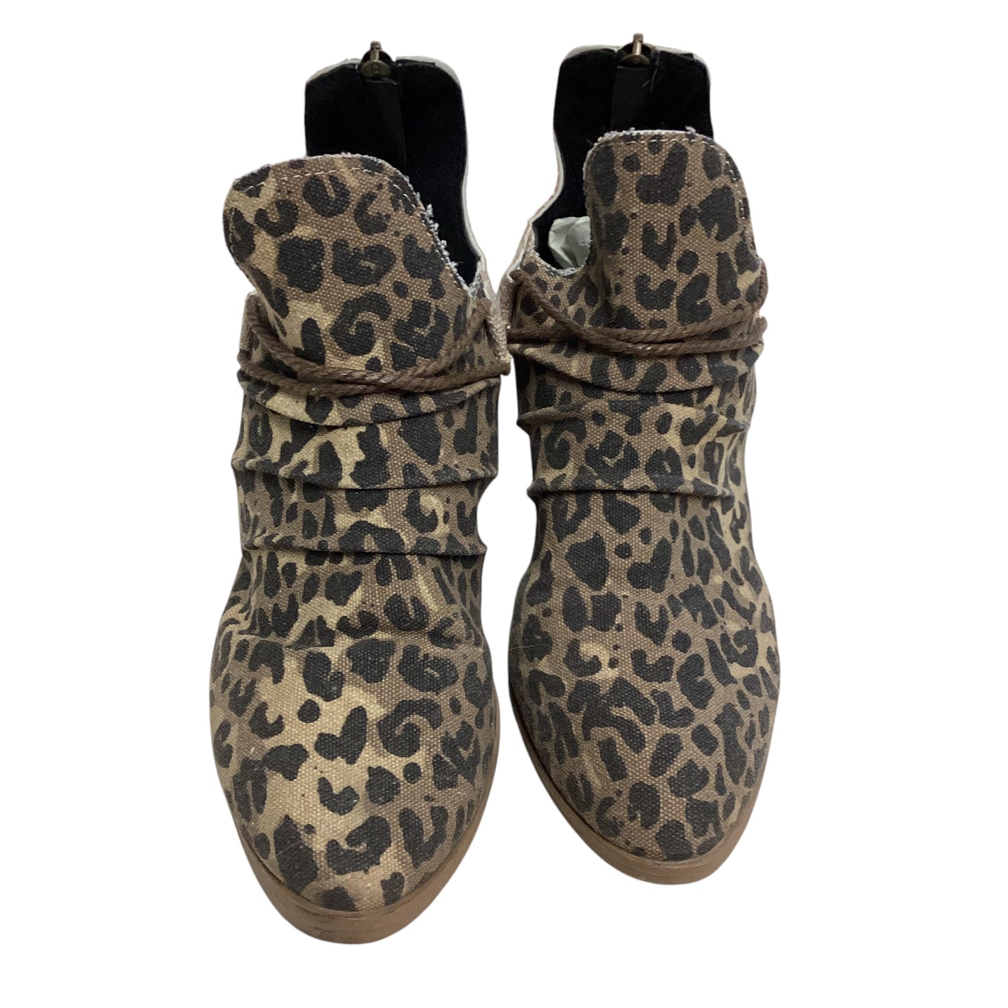 NO BRAND ANIMAL PRINT BOOTIES (#32) SIZE 6