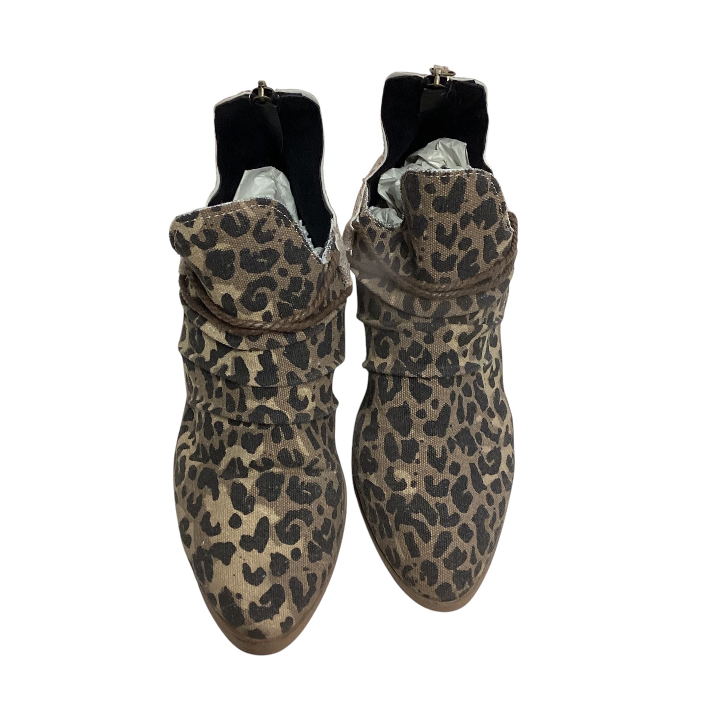 NO BRAND ANIMAL PRINT BOOTIES (#32) SIZE 6