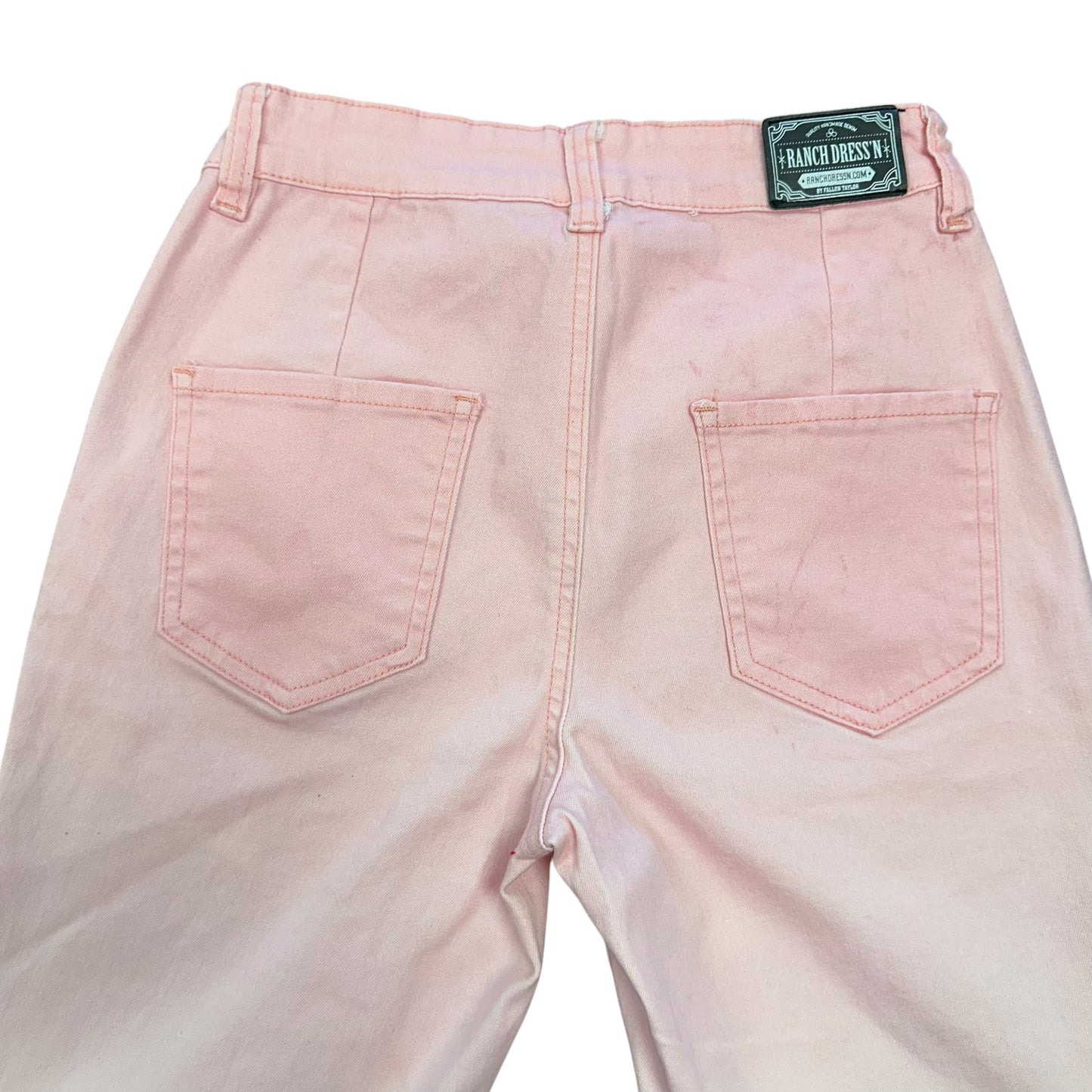 RANCH DRESS’N PINK OMBRÉ CACTUS FLARE JEANS 100 Sz 2